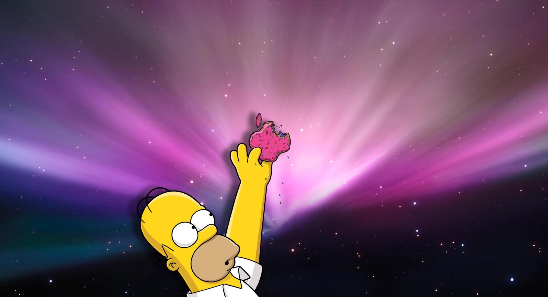 Homer Loves Donuts at 1600 x 1200 size wallpapers HD quality