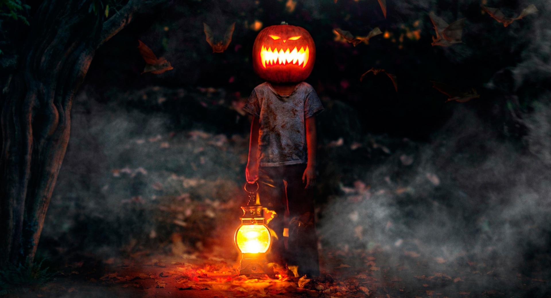 Jack-o-lantern Awaked at 320 x 480 iPhone size wallpapers HD quality