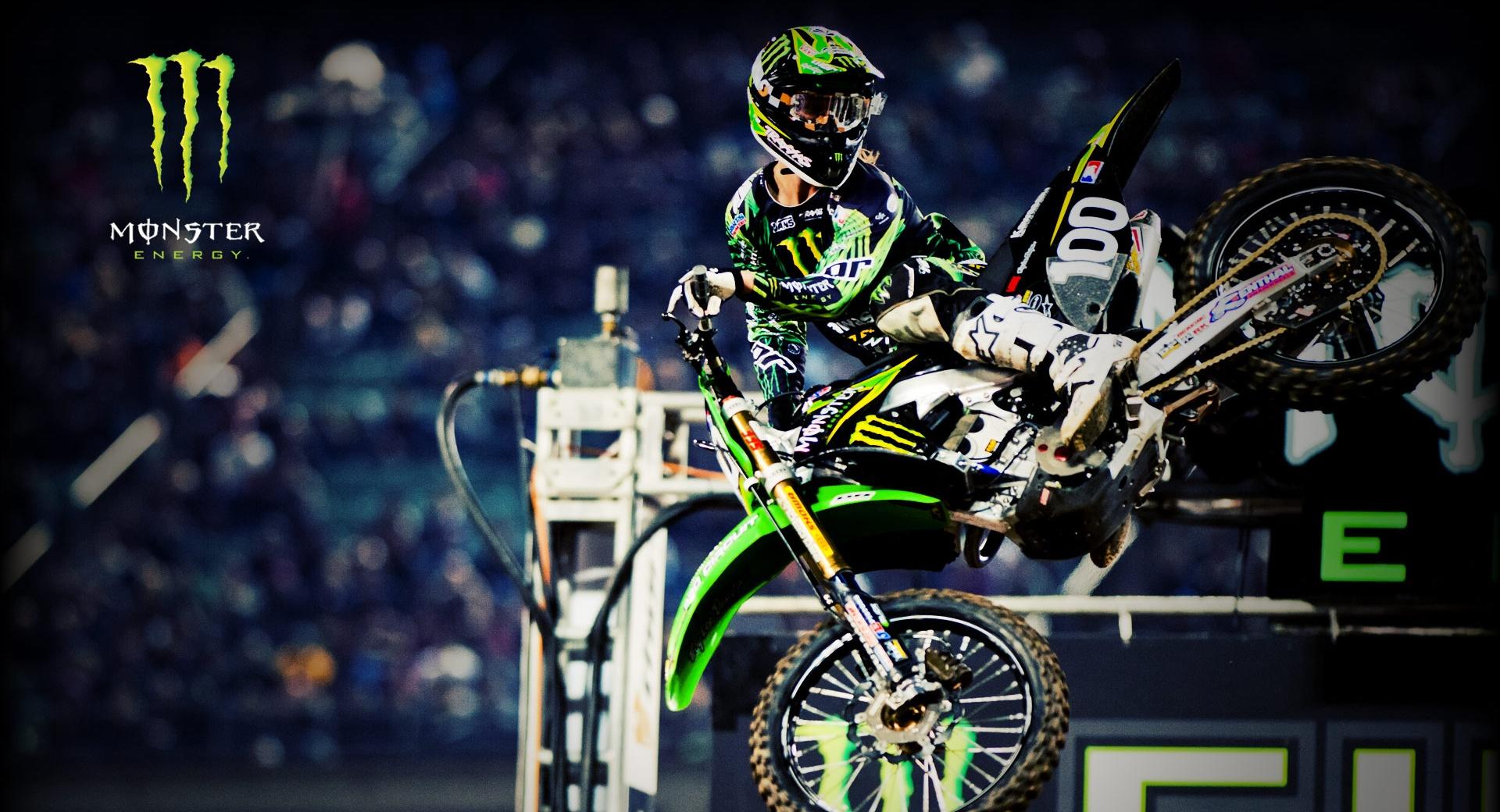 Monster Energy Motocross at 1024 x 1024 iPad size wallpapers HD quality