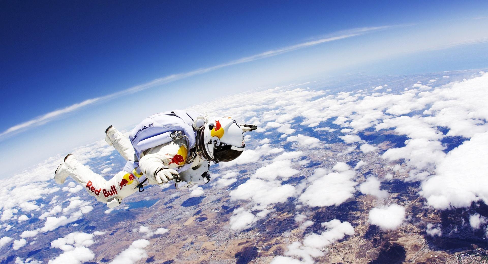 Red Bull Skydiver at 640 x 960 iPhone 4 size wallpapers HD quality