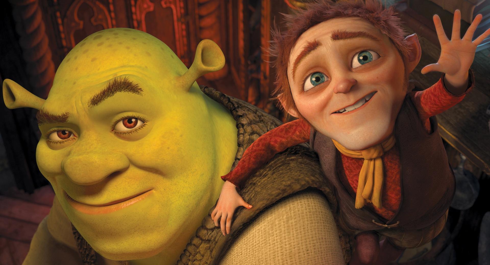 Shrek and Rumpelstiltskin, Shrek Forever After at 2048 x 2048 iPad size wallpapers HD quality