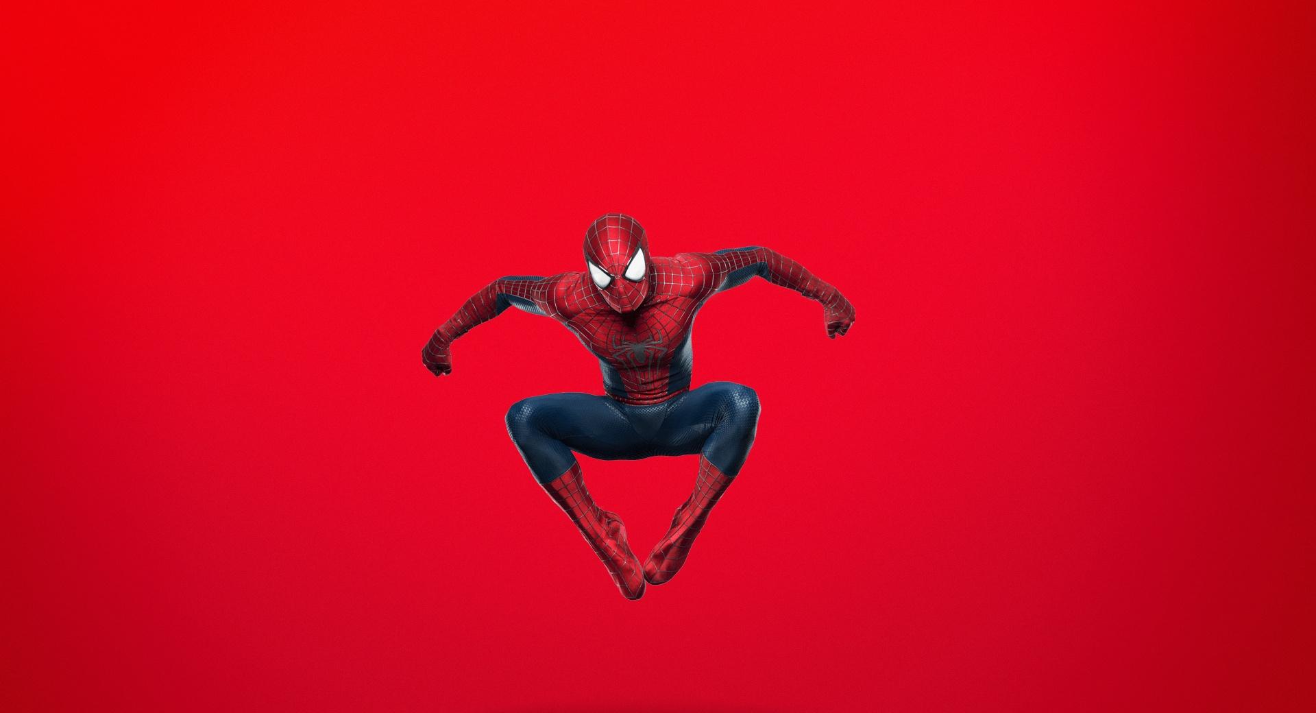 Spider Man Jumping (Red Background) at 1280 x 960 size wallpapers HD quality