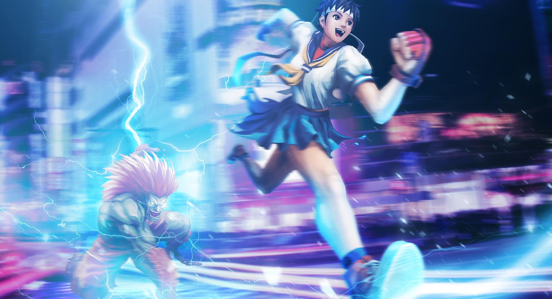 Street Fighter X Tekken - Sakura Blanka at 1024 x 1024 iPad size wallpapers HD quality