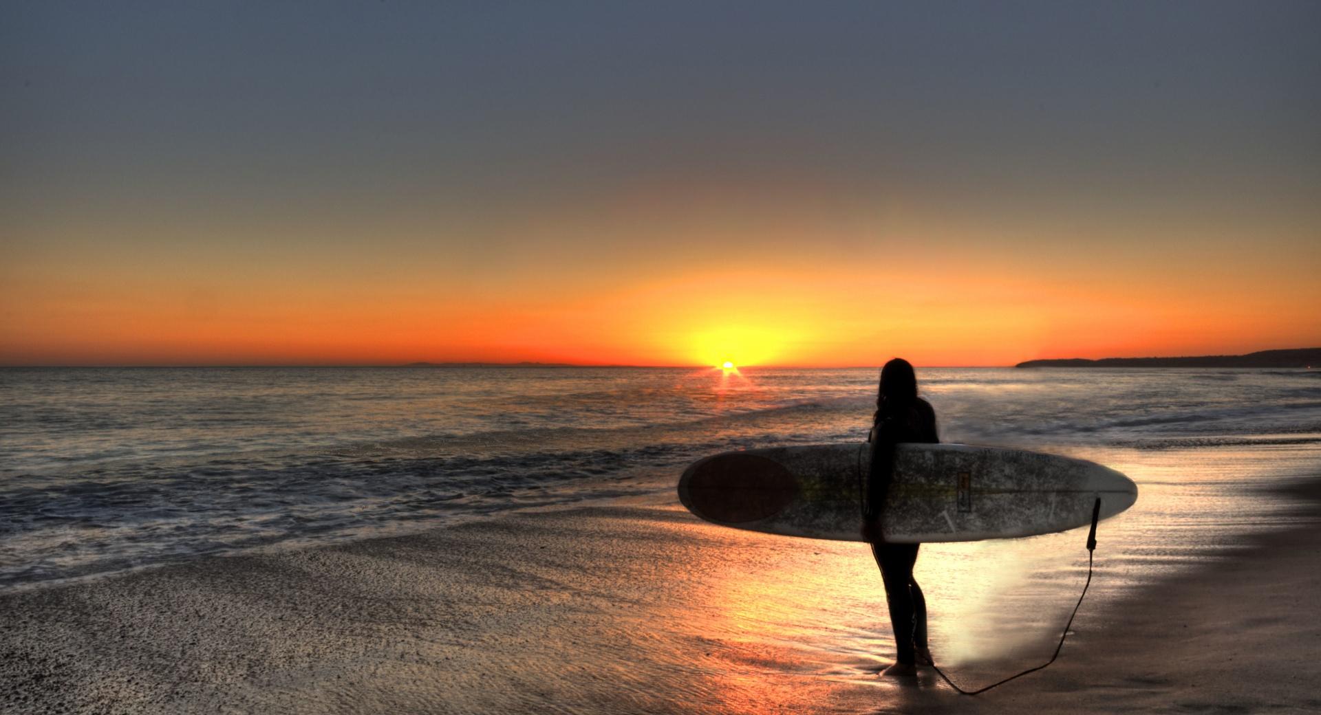 Surfin the Sunset, San Clemente, CA at 1024 x 1024 iPad size wallpapers HD quality