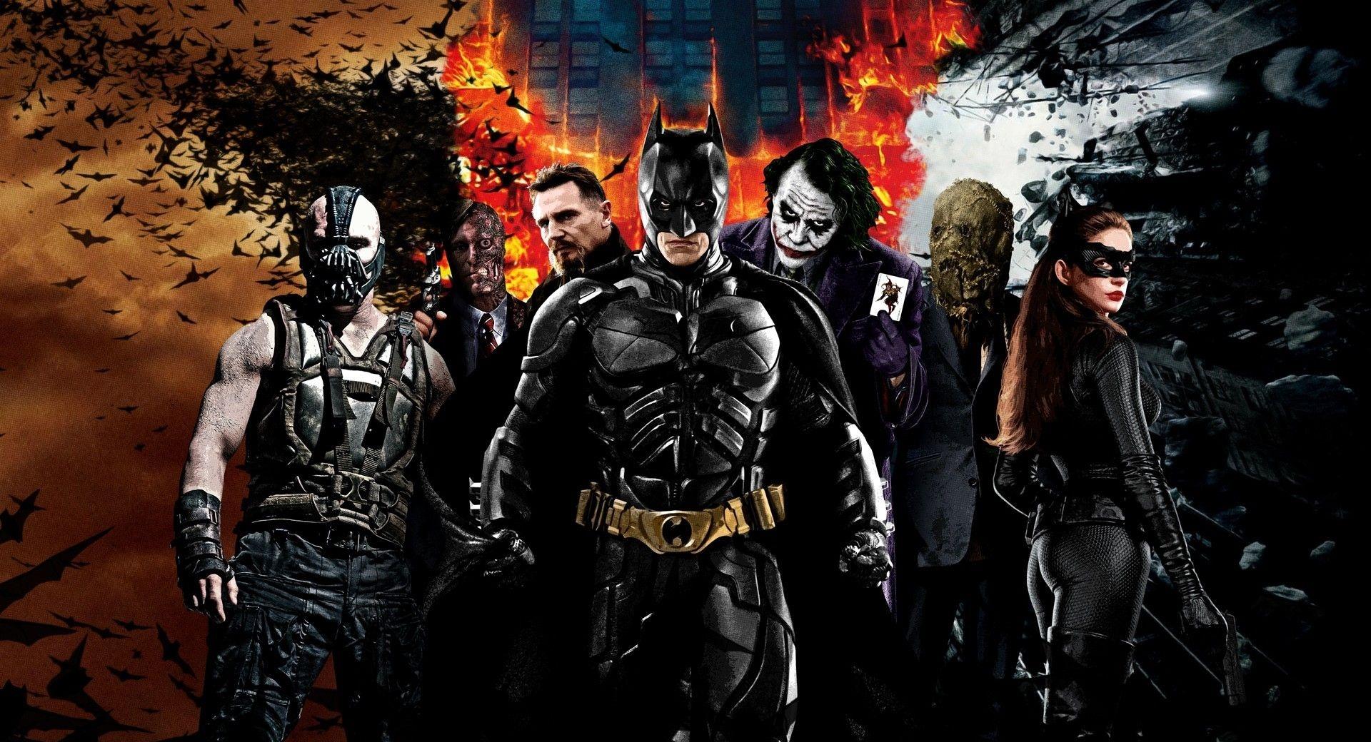 The Dark Knight Characters at 640 x 960 iPhone 4 size wallpapers HD quality