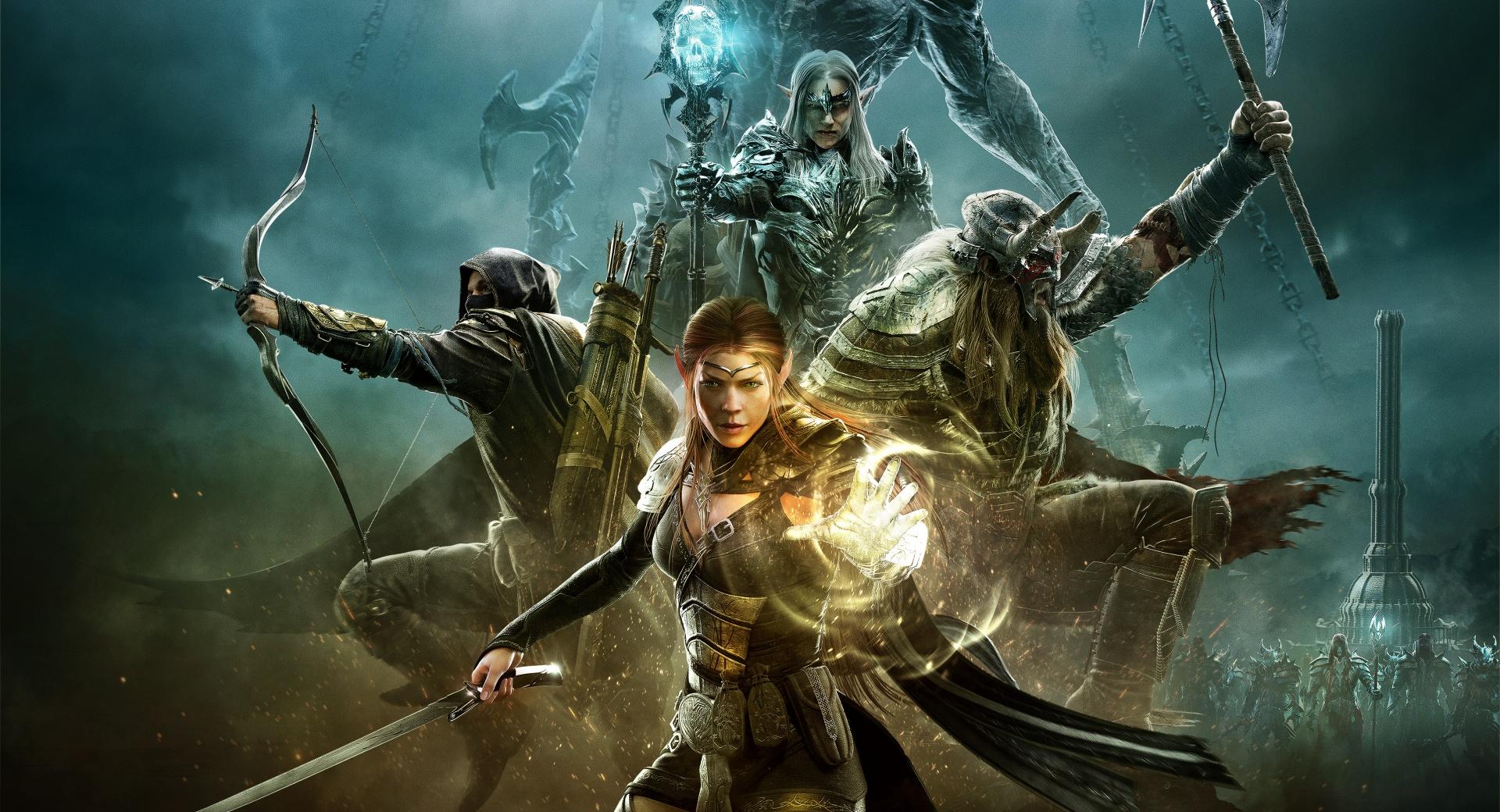 The Elder Scrolls Online Warriors Game Art at 640 x 960 iPhone 4 size wallpapers HD quality