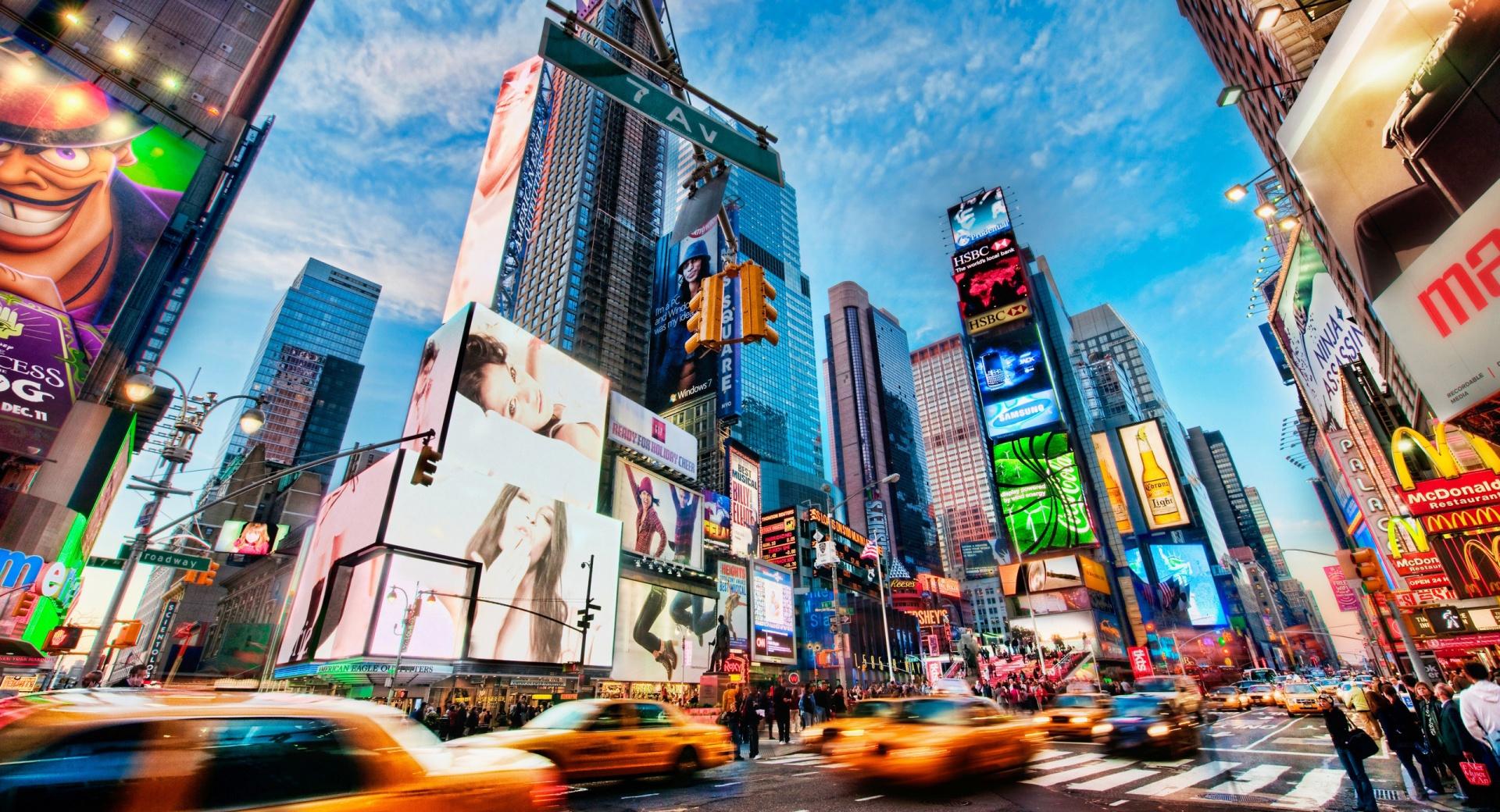 Times Square New York at 1024 x 1024 iPad size wallpapers HD quality