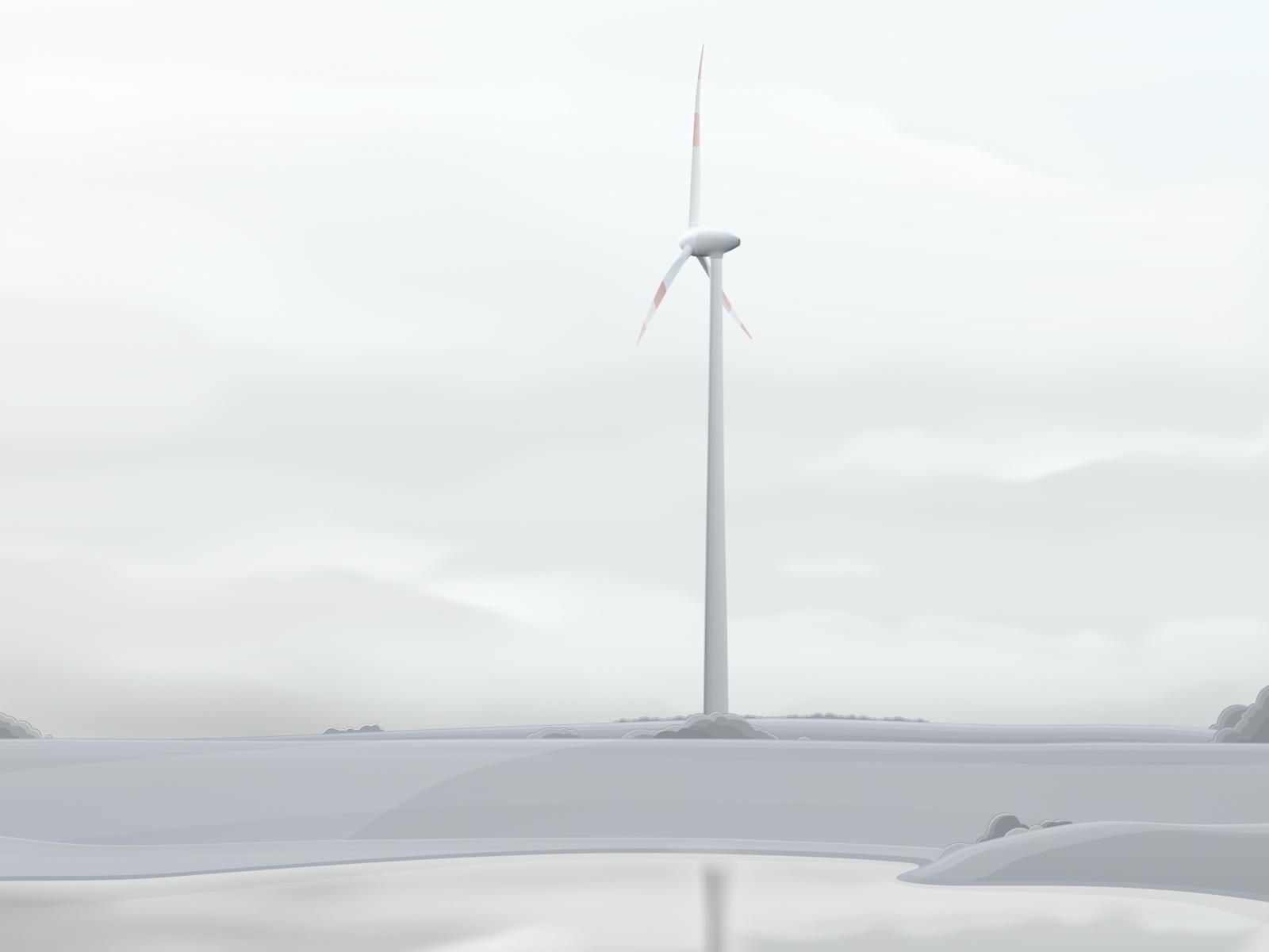 Wind Turbine at 640 x 960 iPhone 4 size wallpapers HD quality