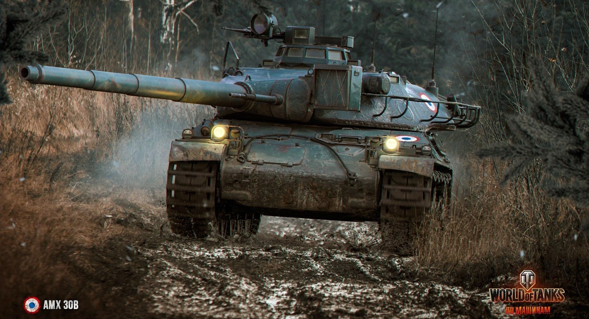 World Of Tanks AMX 30B at 640 x 1136 iPhone 5 size wallpapers HD quality