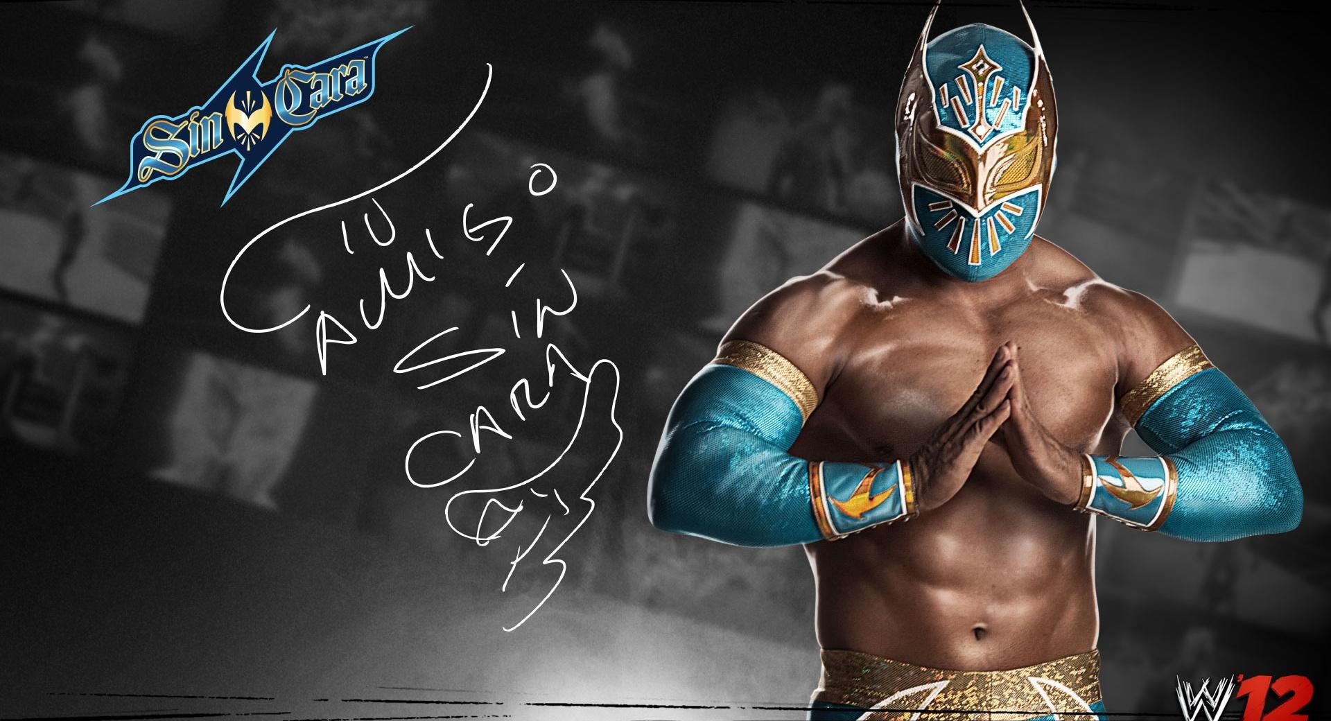 WWE 12 Sin Cara at 320 x 480 iPhone size wallpapers HD quality
