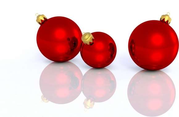 Christmas Red Balls wallpapers hd quality