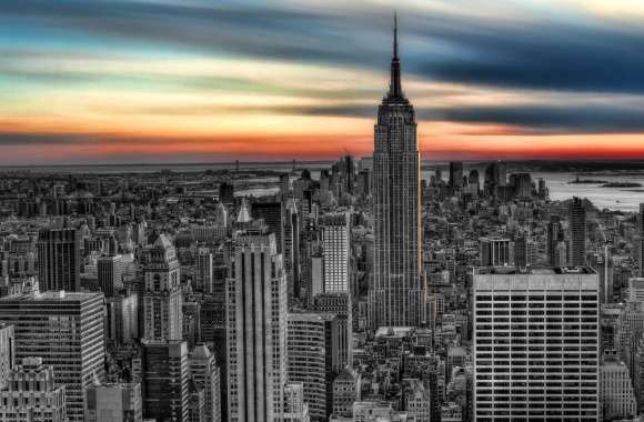 Empire State Building BW Edit wallpapers hd quality