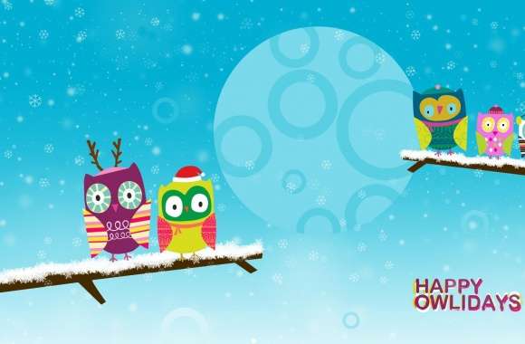 Happy Owlidays by PimpYourScreen wallpapers hd quality