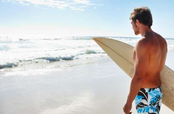 Man With Surf Board