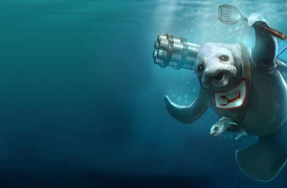 Seal Underwater Painting