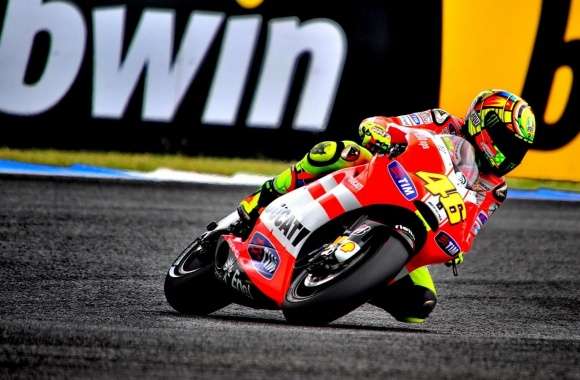 Valentino Rossi On Ducati Motorcycle