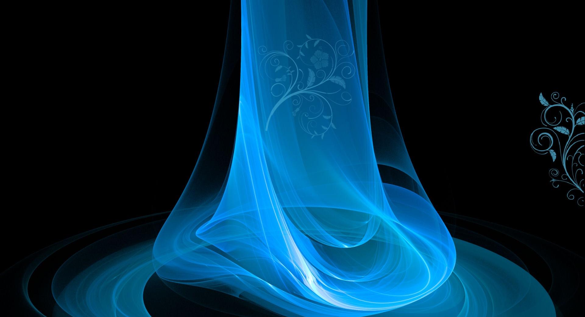 Abstract Blue Smoke at 320 x 480 iPhone size wallpapers HD quality