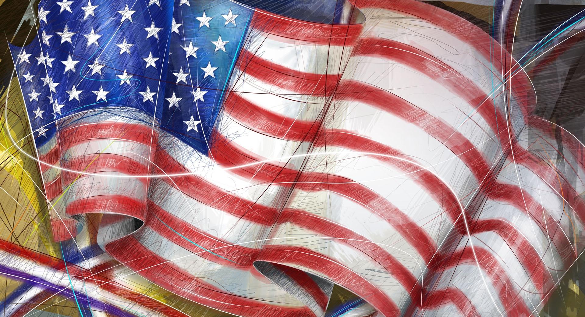 American Flag, Independence Day at 1600 x 1200 size wallpapers HD quality