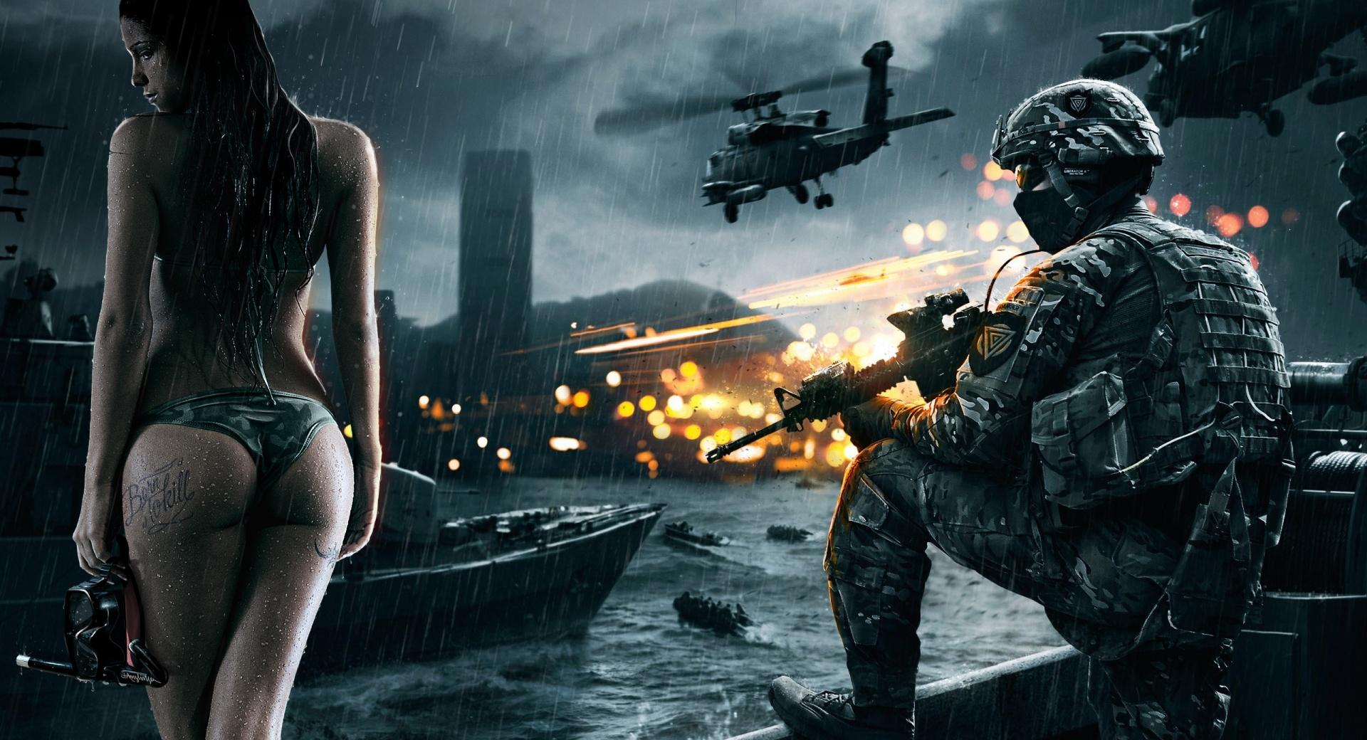 Battlefield 4 Wallpaper - Good day for a dive at 320 x 480 iPhone size wallpapers HD quality