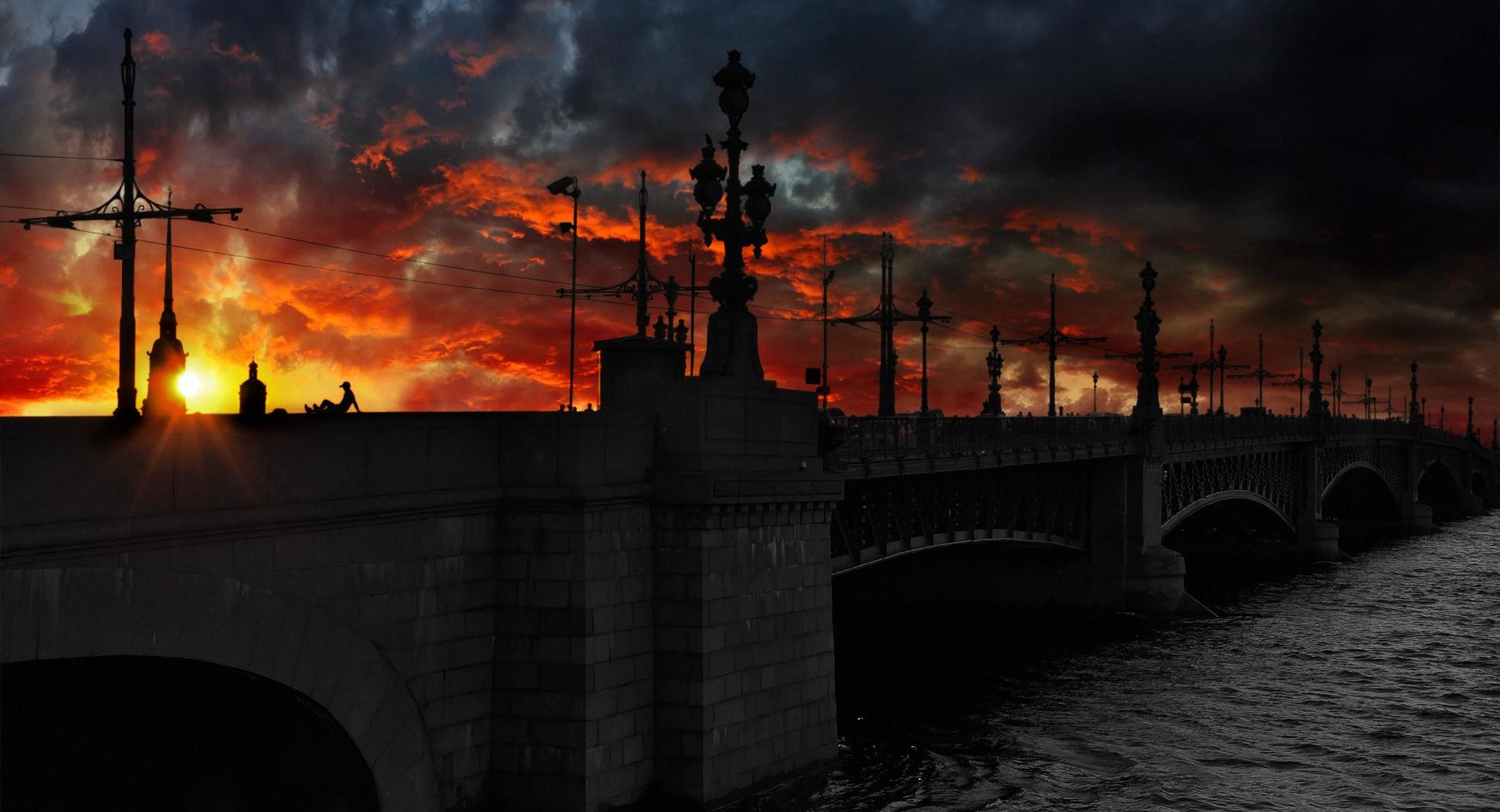 Beautiful Sunset In Saint Petersburg wallpapers HD quality