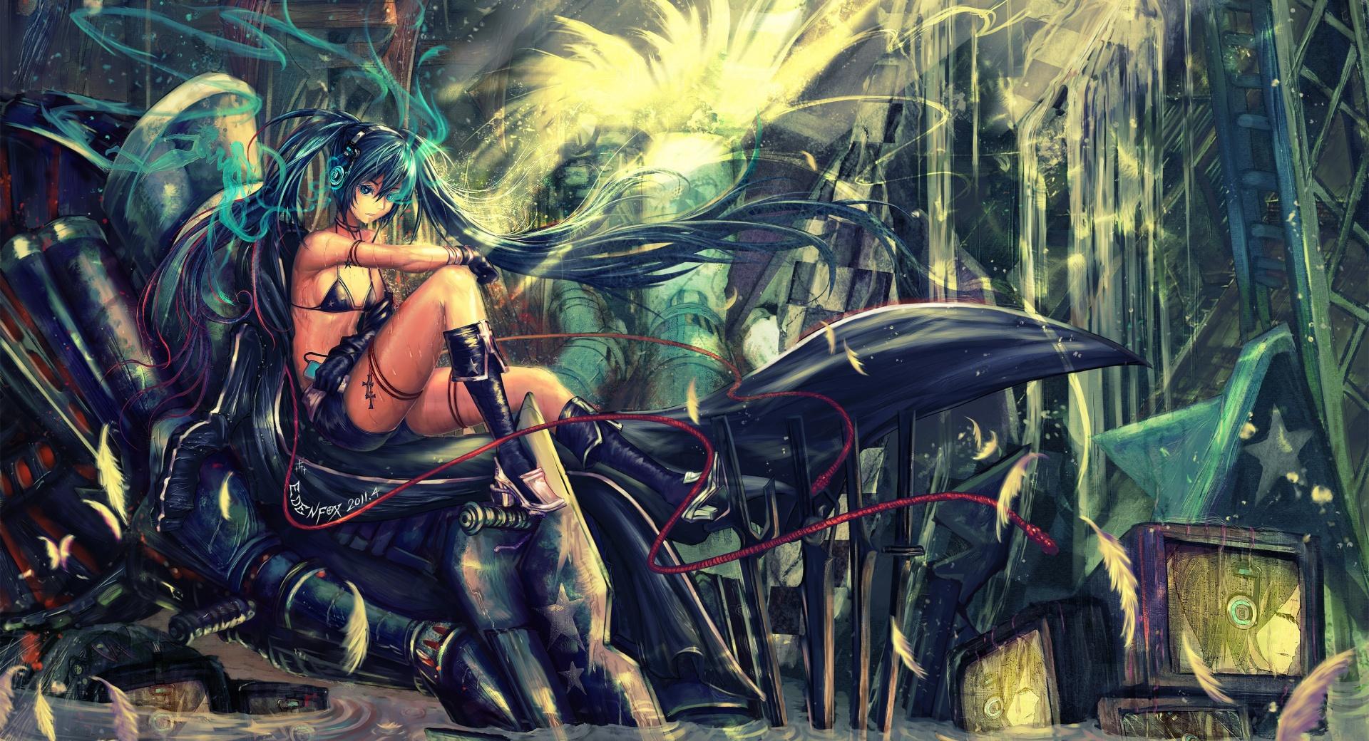 Black Rock Shooter Girl at 1600 x 1200 size wallpapers HD quality
