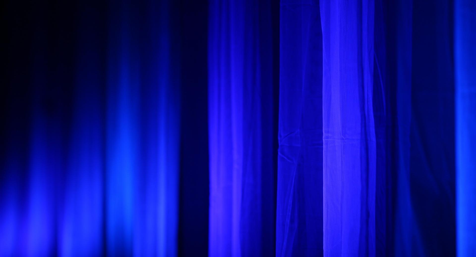 Blue Curtains at 2048 x 2048 iPad size wallpapers HD quality