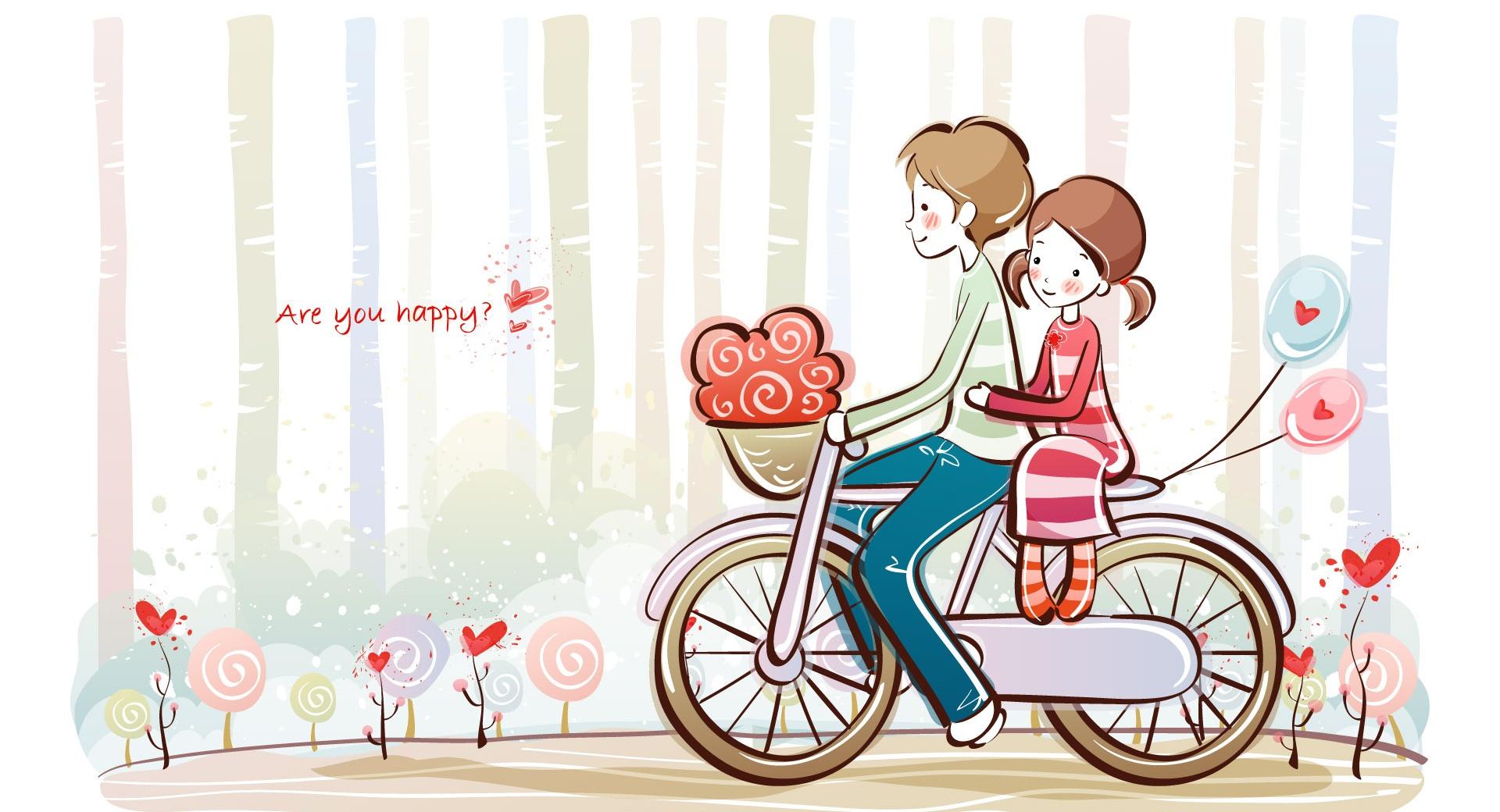 Cute Valentine Couple at 320 x 480 iPhone size wallpapers HD quality