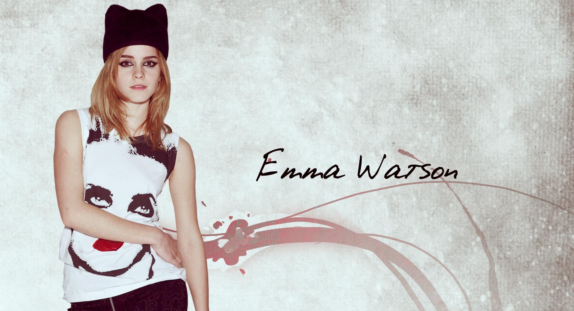 Emma Watson Cat Eye at 640 x 1136 iPhone 5 size wallpapers HD quality