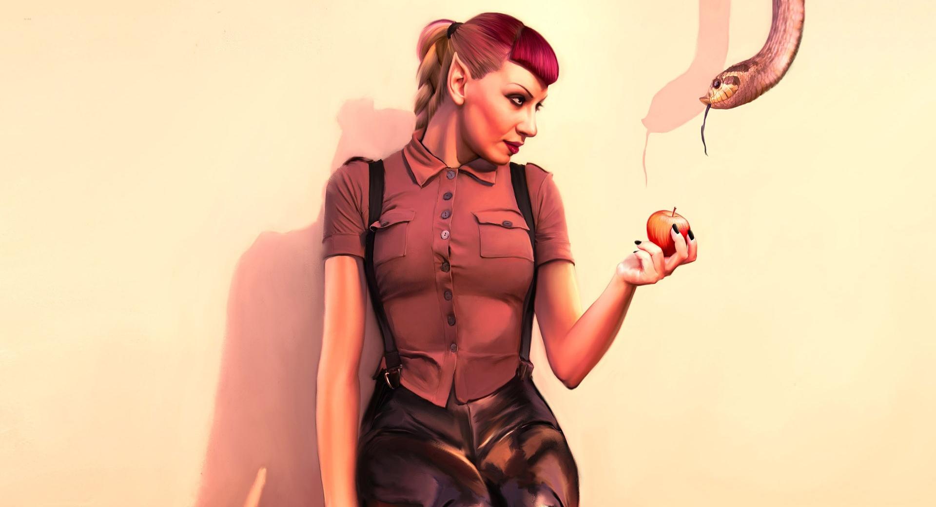 Eva Painting at 640 x 960 iPhone 4 size wallpapers HD quality