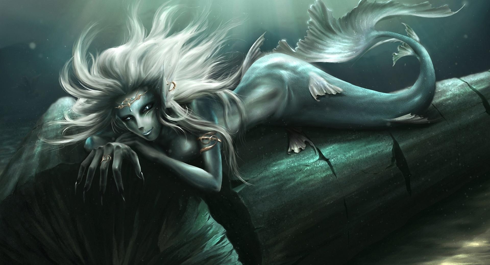 Fantasy Mermaid Art at 2048 x 2048 iPad size wallpapers HD quality