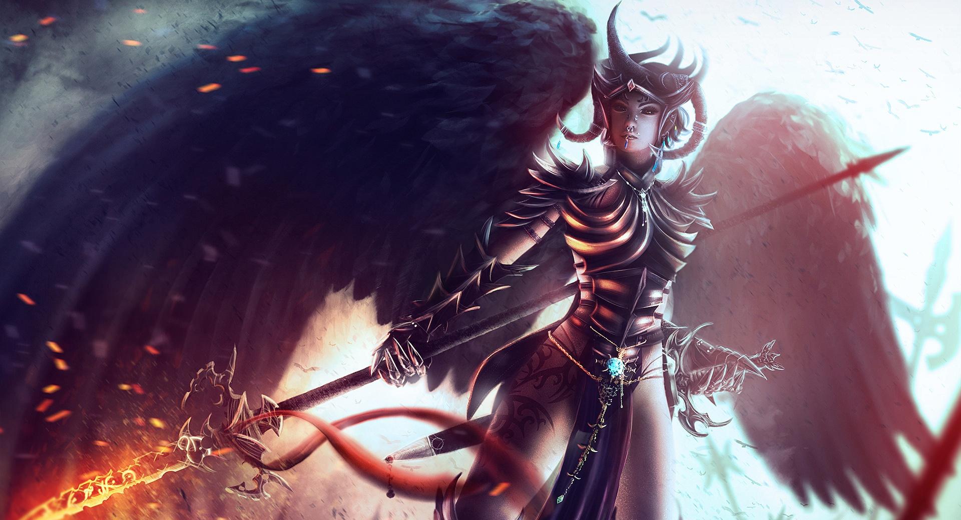 Fantasy Sword Warrior at 1152 x 864 size wallpapers HD quality