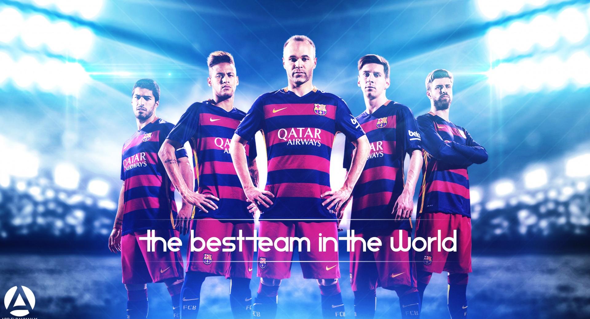 FC Barcelona - The Best In The World at 640 x 960 iPhone 4 size wallpapers HD quality