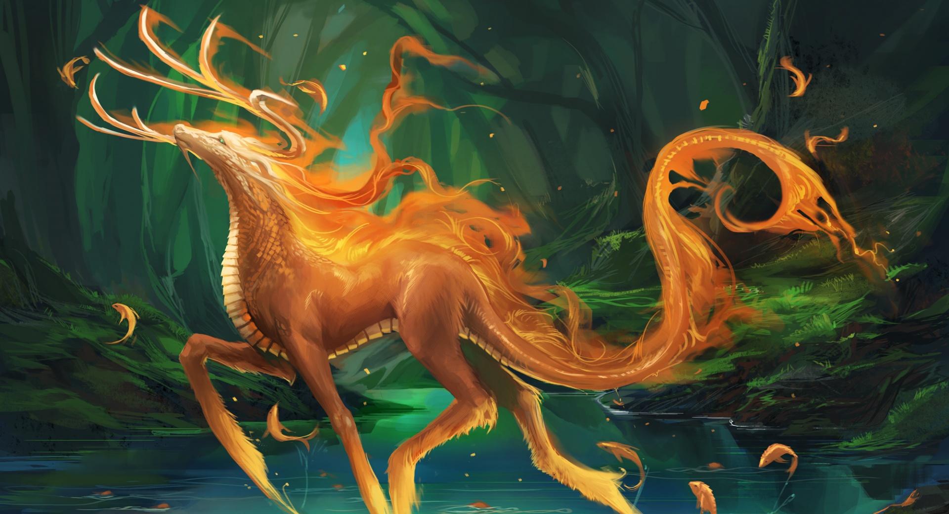 Fire Kirin at 640 x 960 iPhone 4 size wallpapers HD quality