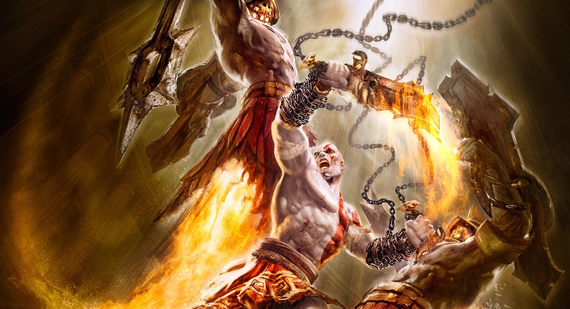 God Of War Game Battle at 640 x 960 iPhone 4 size wallpapers HD quality