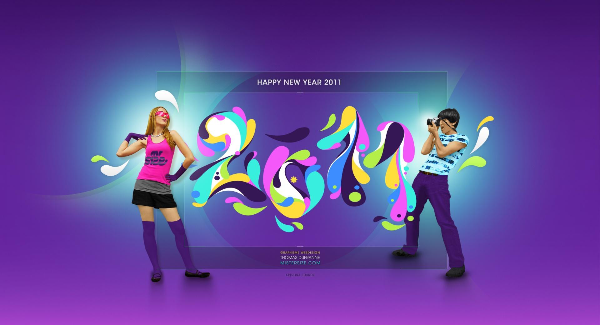 Happy New Year 2011 at 640 x 960 iPhone 4 size wallpapers HD quality