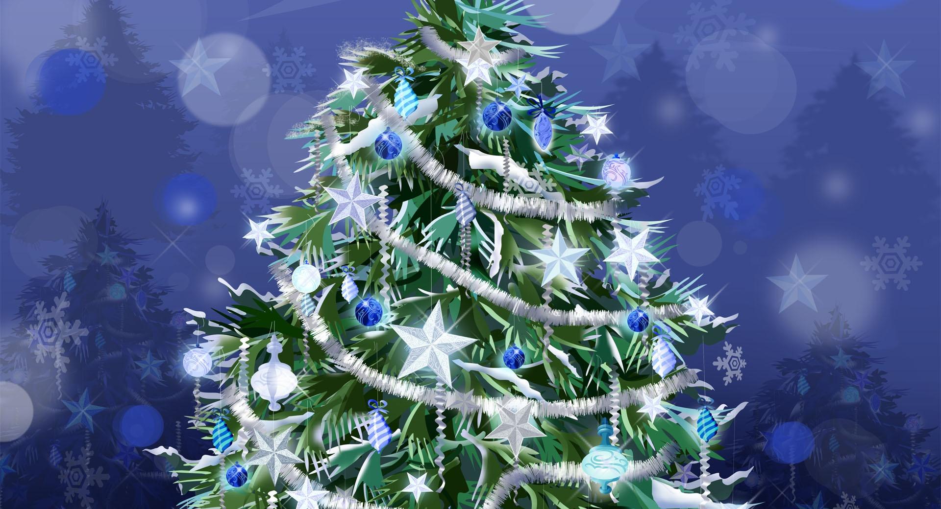Holiday Tree New Year at 320 x 480 iPhone size wallpapers HD quality