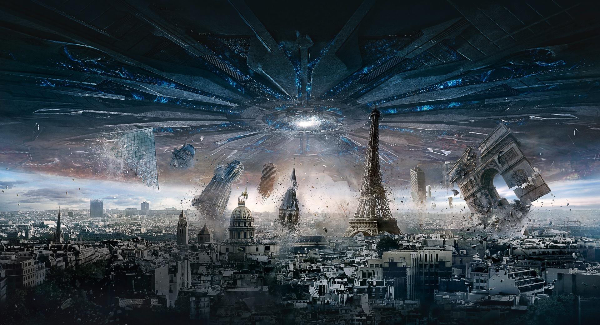 Independence Day Resurgence Paris at 1024 x 1024 iPad size wallpapers HD quality