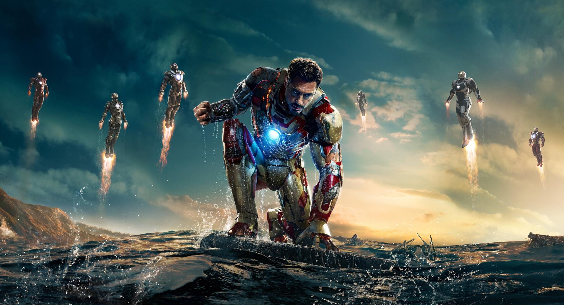 Iron Man 3 Iron Man vs Mandarin wallpapers HD quality