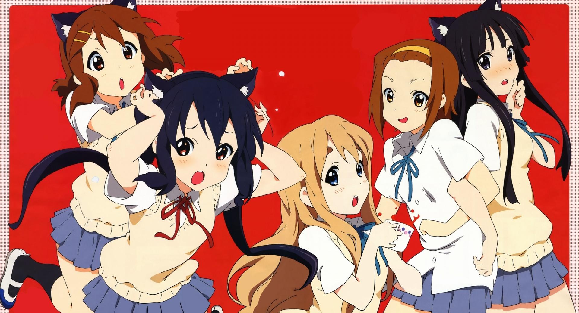 K ON! Ritsu, Mio, Yui And Tsumugi at 640 x 1136 iPhone 5 size wallpapers HD quality