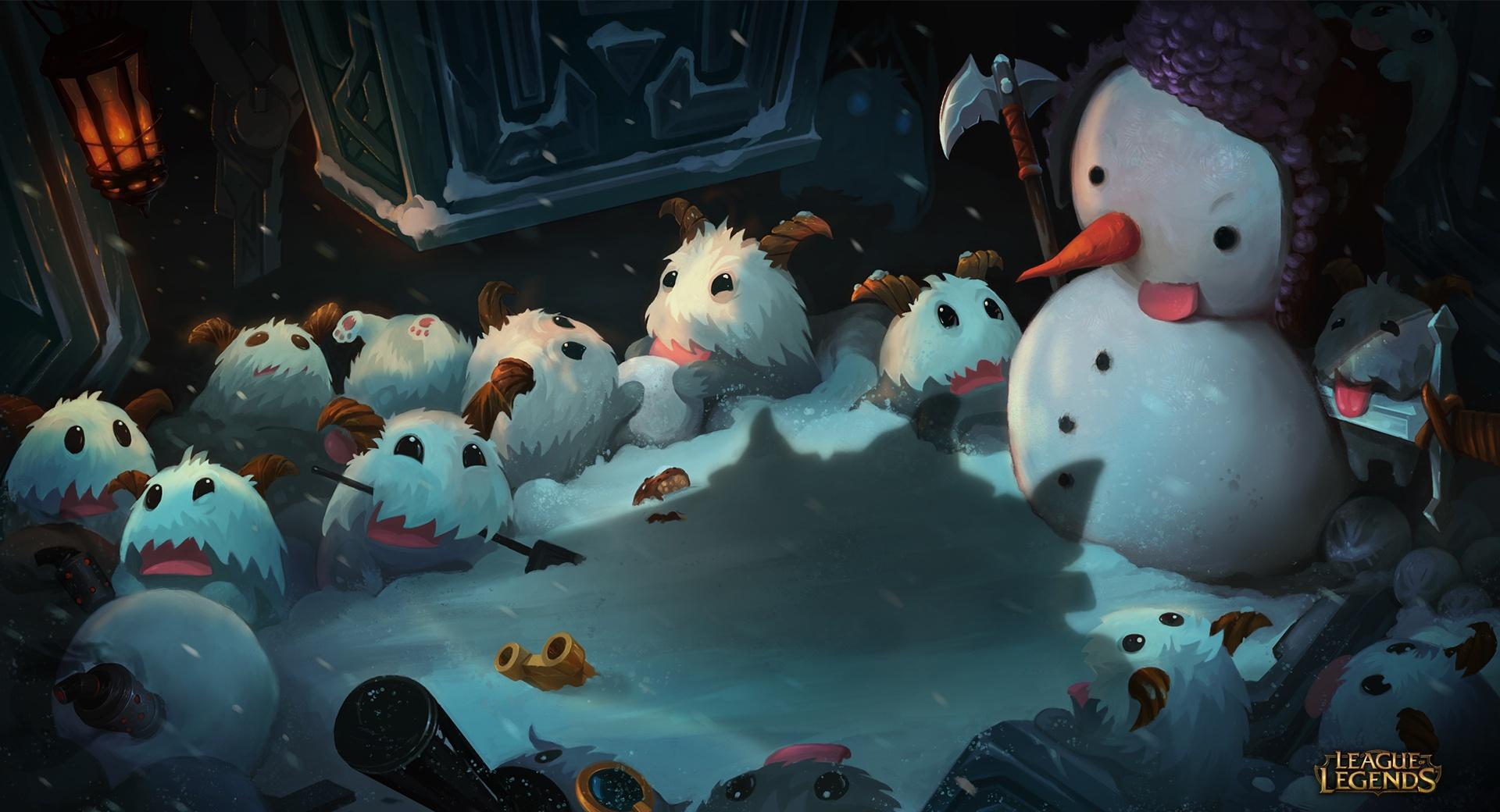 League of Legends Snowman at 2048 x 2048 iPad size wallpapers HD quality