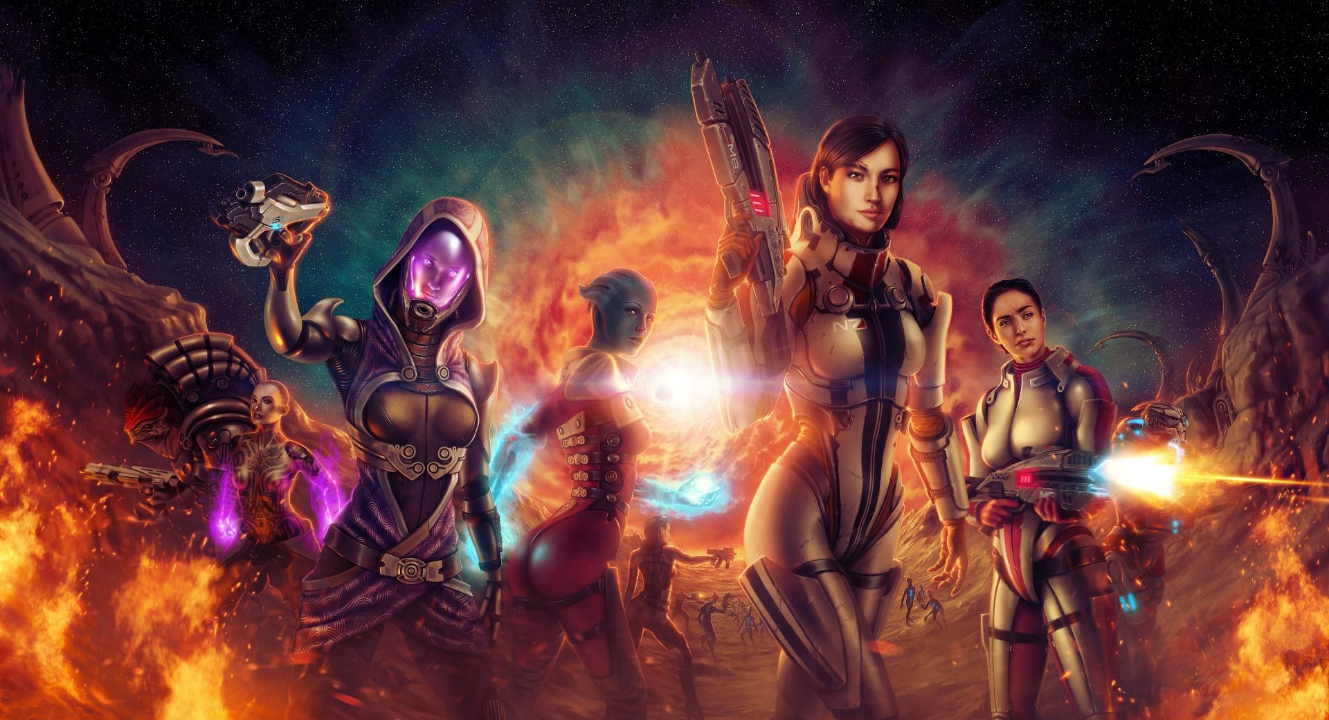 Mass Effect Artwork at 320 x 480 iPhone size wallpapers HD quality