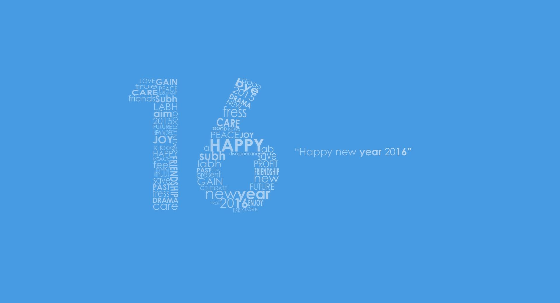 New Year 2016 Blue at 750 x 1334 iPhone 6 size wallpapers HD quality