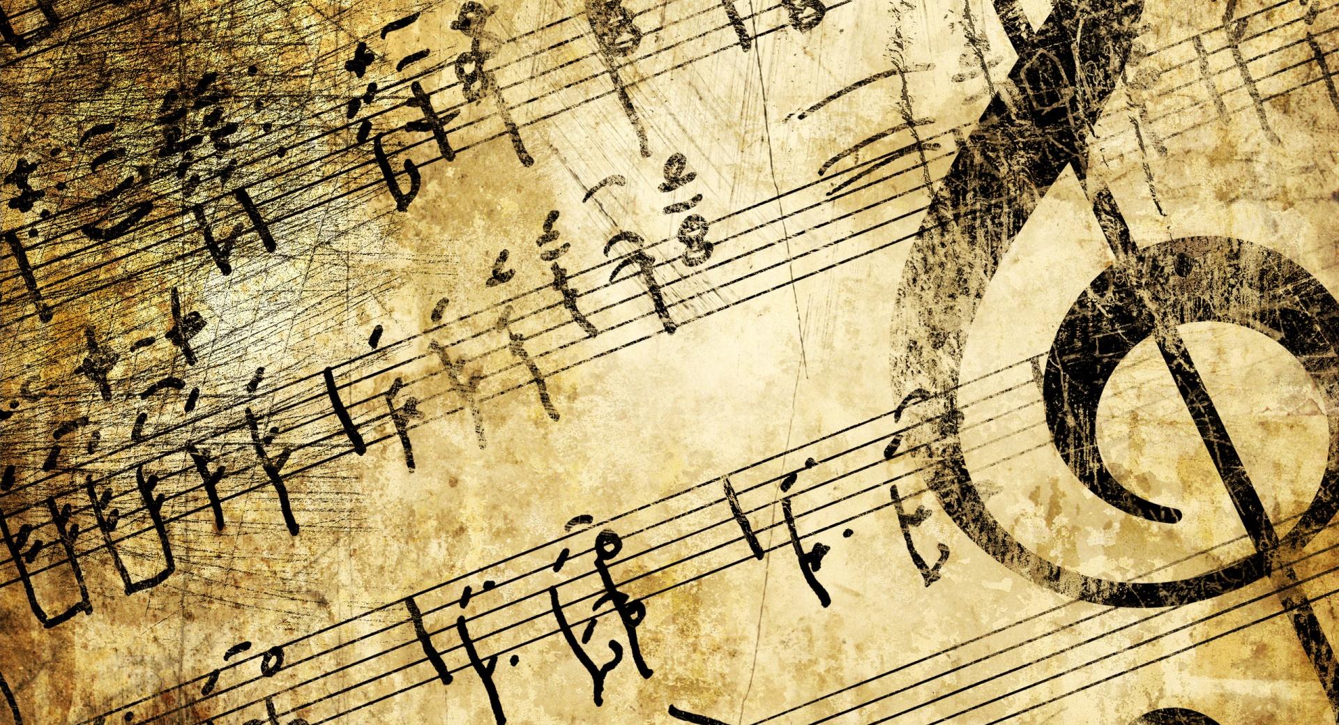 Old Music Score at 1024 x 1024 iPad size wallpapers HD quality