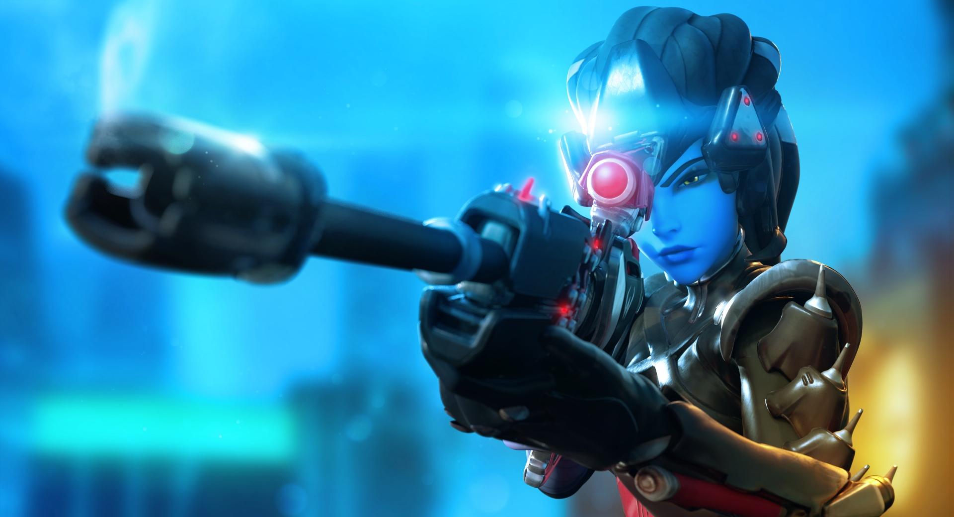 Overwatch Widowmaker Noire at 1334 x 750 iPhone 7 size wallpapers HD quality