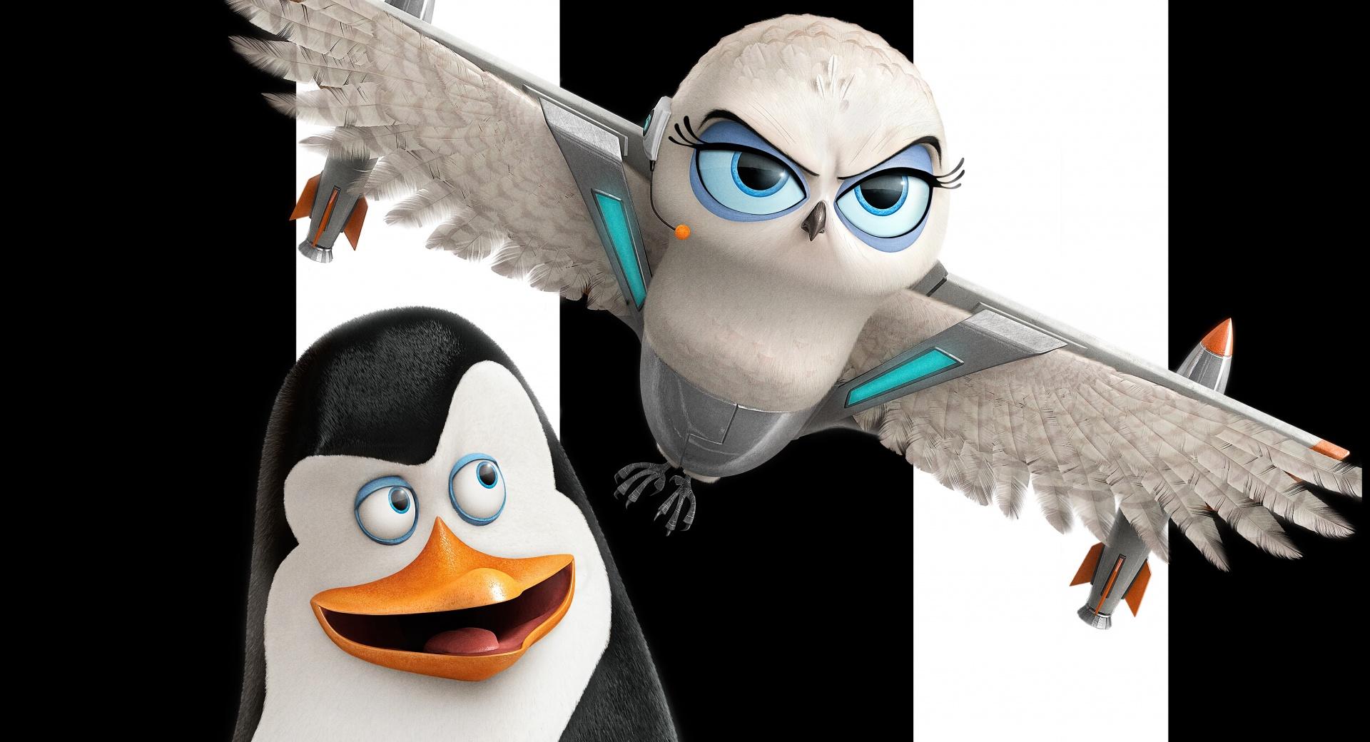 Penguins of Madagascar Kowalski and Eva at 320 x 480 iPhone size wallpapers HD quality