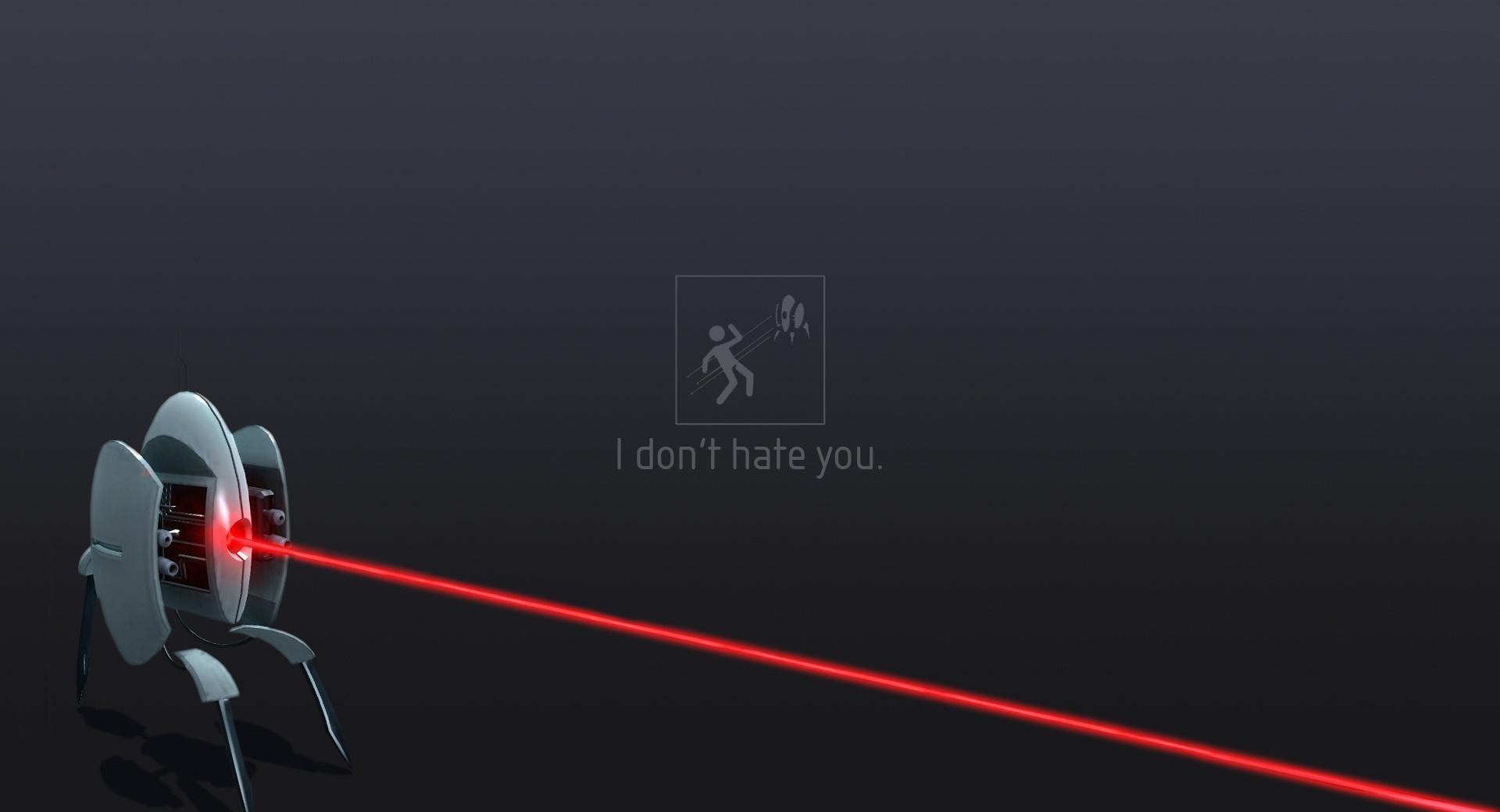 Portal 2 Turret  I Dont Hate You at 1600 x 1200 size wallpapers HD quality