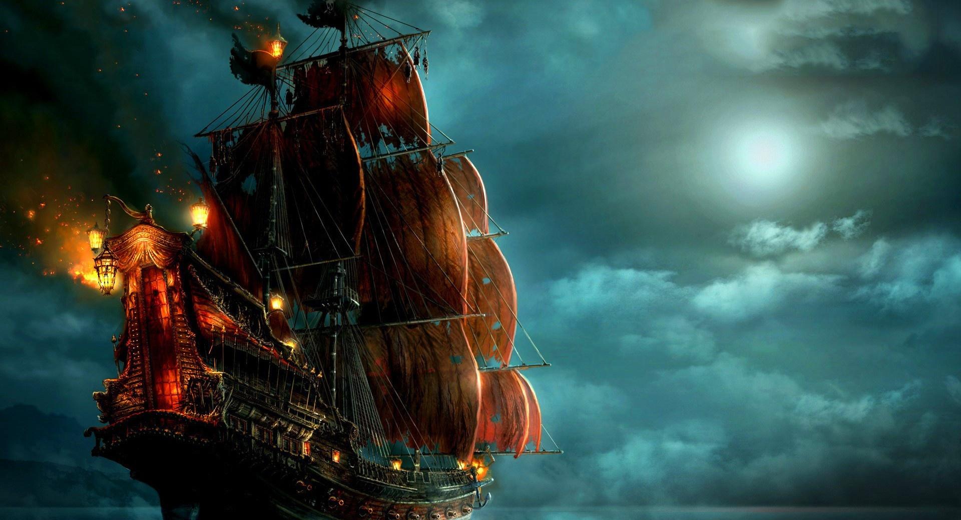 Sailing Ship Painting at 640 x 1136 iPhone 5 size wallpapers HD quality