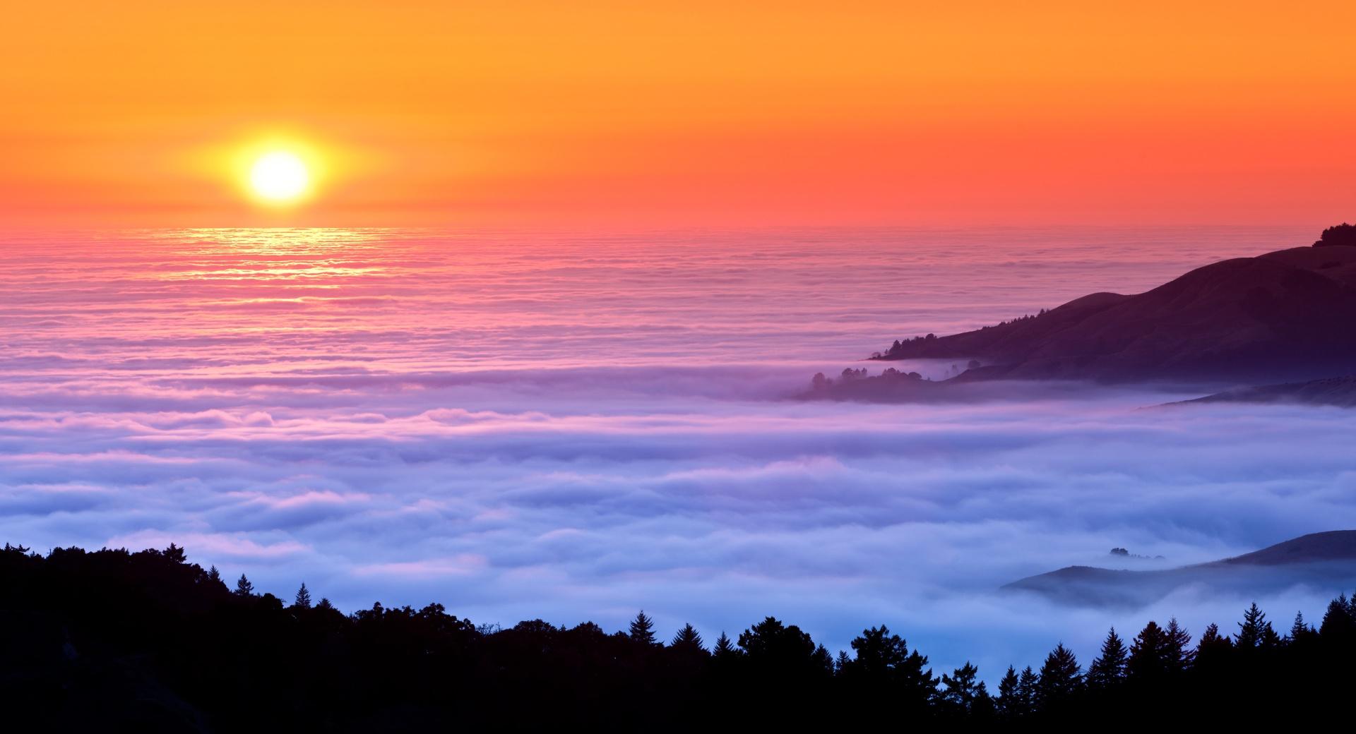 Sea Of Fog at 320 x 480 iPhone size wallpapers HD quality