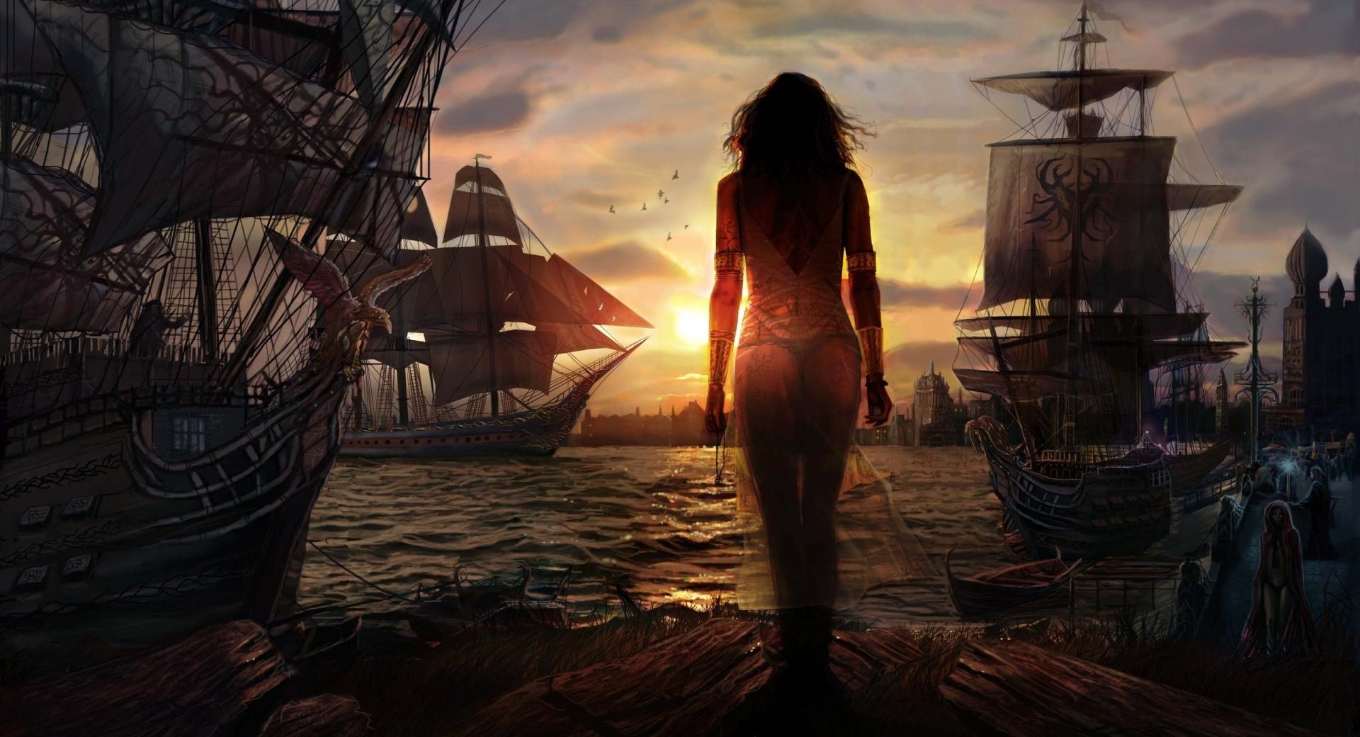 Ships Waiting To Sail Out wallpapers HD quality
