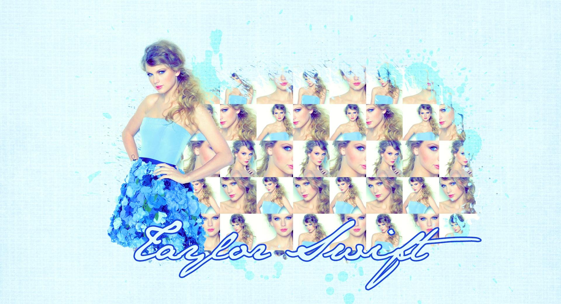 Taylor Swift Blue Dress at 1024 x 1024 iPad size wallpapers HD quality
